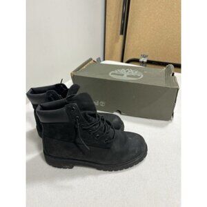 Timberland 6 Inch Premium Waterproof Boot - Black Nubuck Sz 5.5 Laced Work